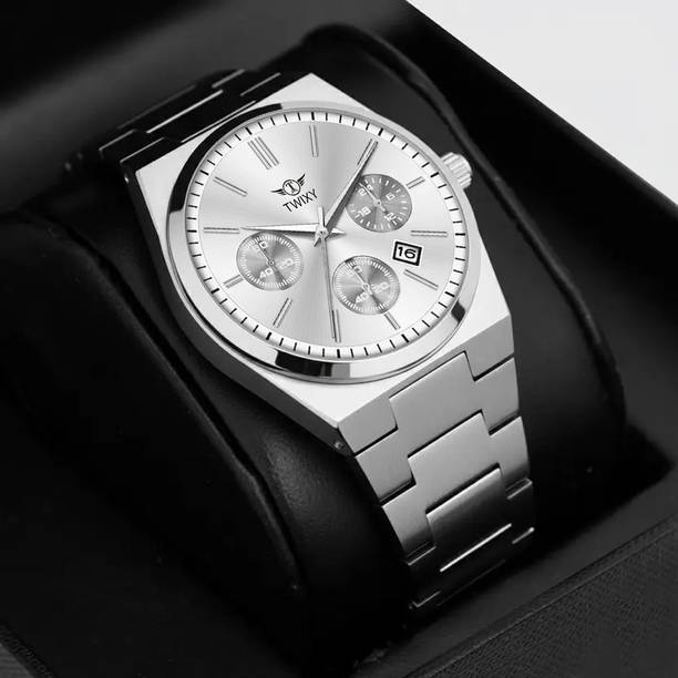 TWIXY TYW-15 SILVER PRX Series Chronograph Date Display Classic Quartz Analog Watch  - For Men