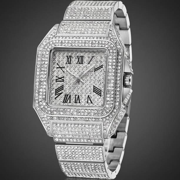 classy design designer rich look Analog Watch  - For Men gold silver diamond very attractive royal luxury