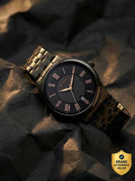 Titan Neo Roman Quartz with Black Dial Black Stainless Steel Strap Analog Watch - For Men 10063NM01