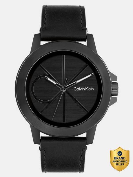 Calvin Klein CK RESET Calvin Klein Ck Reset Qtz Basic Black Round Dial Men's Watch - 25200525 Analog Watch  - For Men