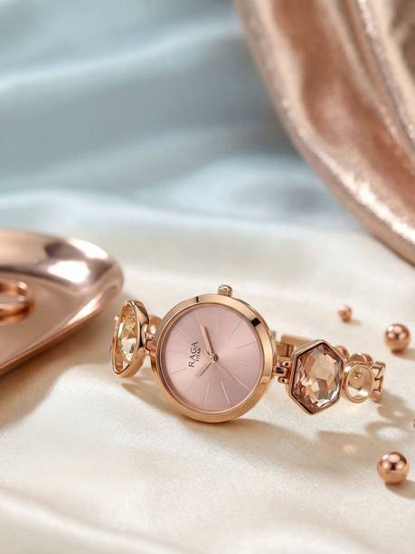 Titan Raga Moments of Joy Pink Dial Rose Gold MetalStrap Analog Watch - For Women NT2606WM09,NTC4048PP28,2606WM09,NU2606WM09