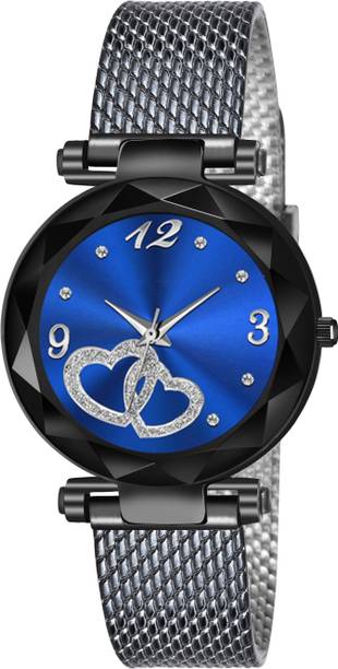 KIARVI GALLERY KARY_BLU_HEART_BLACK_SEAFR Analog Watch  - For Women
