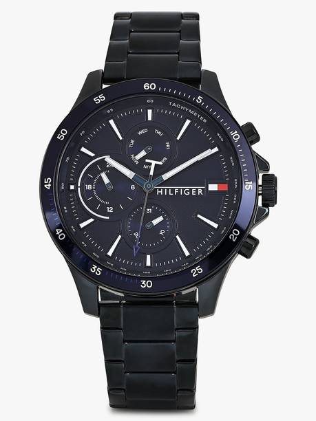 Tommy Hilfiger Multifunction Blue Dial Blue Stainless Steel Strap Analog Watch - For Men NETH1791720,NTTH1791720,TH1791720W