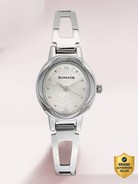 Sonata Pankh Silver Dial Silver Stainless Steel Strap Analog Watch - For Women NS8085SM02