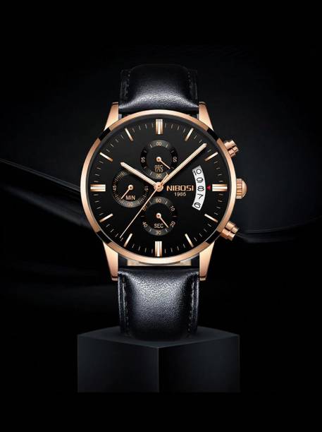 Analog Watch - For Men Luxury Premium Chronograph Stainless Steel Case Party-Wear
