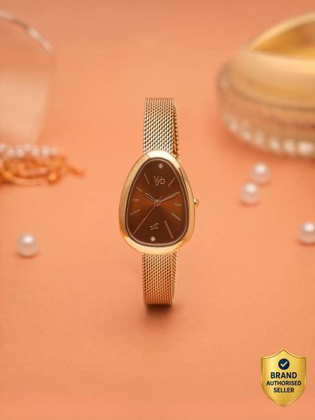 Fastrack Vyb Prodigy Quartz Rose Gold Oval Dial Women's Watch Analog Watch  - For Women FV60073WM01,FV60073WM01W