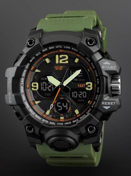 Dual Display Sports Watch for Men Analog-Digital Watch  - For Men Military Style Analog Digital Watch for Men
