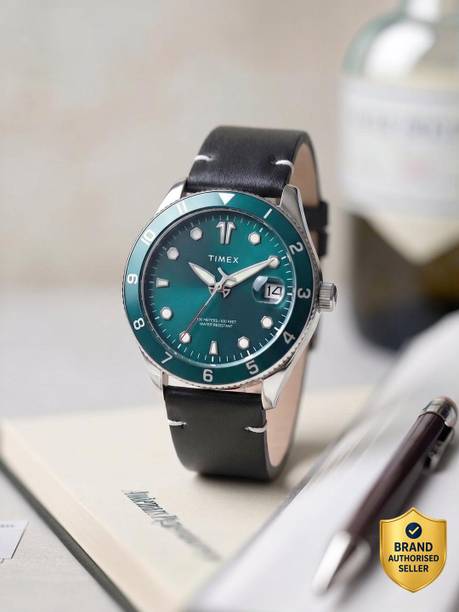 Date Display with Magnifier, Aqua Blue Dial Analog Watch - For Men TWEG30000