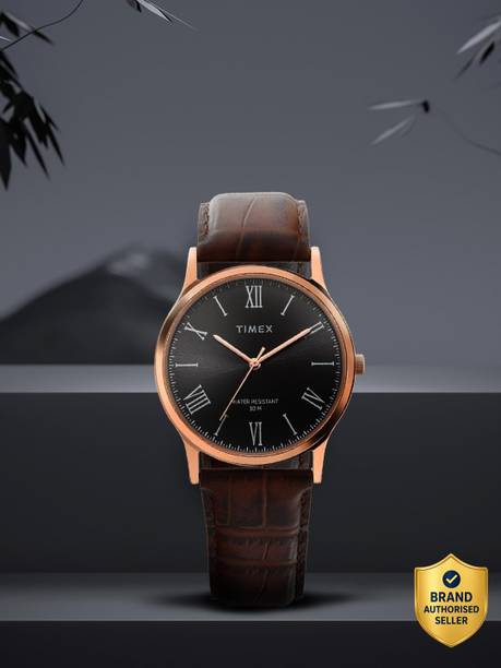 Round 39mm Black Dial Analog Watch  - For Men TW000R433