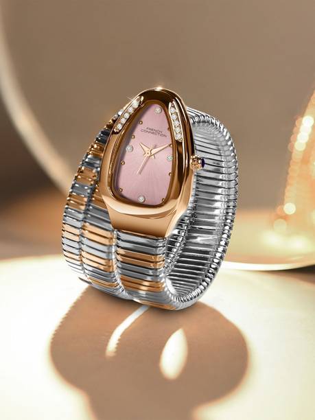 The Mystic Curve Women's Analog Rose Gold Watch | Pink Sunray Dial Analog Watch - For Women FCN0110RTM