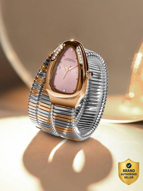 The Mystic Curve Women's Analog Rose Gold Watch | Pink Sunray Dial Analog Watch - For Women FCN0110RTM