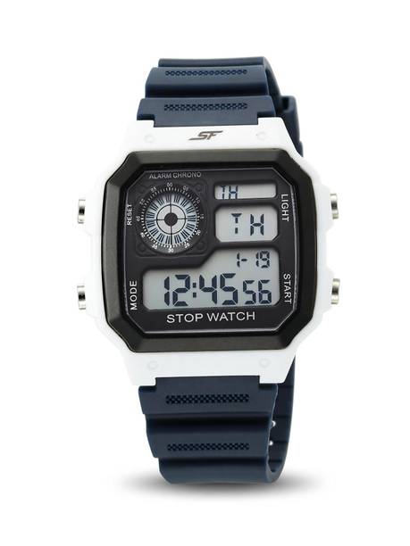 SF Hexa Digital Dark Blue Polyurethane Strap Digital Watch - For Men & Women NT77123PP02,NU77123PP02