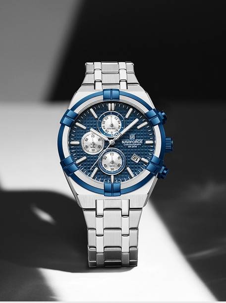 Unique cham two tone case and strap chronograph design analog watch Analog Watch - For Men 8042 UNDERSTATED ELEGANCE