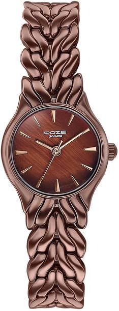 Poze 9 Quartz Brown Dial IP Brown Solid Link Strap Analog Watch - For Women SP80195QM01W