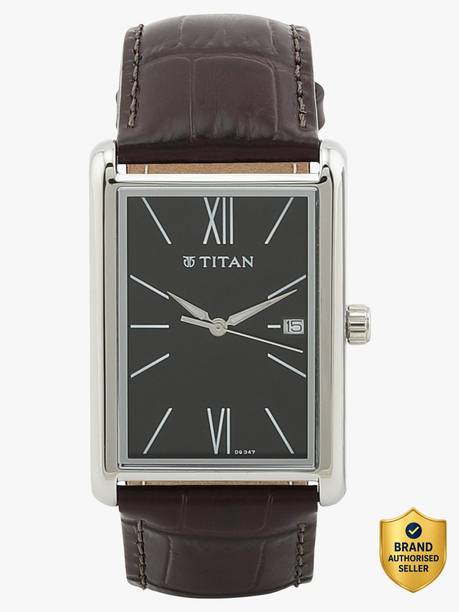 Titan Workwear Urban Chic Black Dial Black LeatherStrap Analog Watch  - For Men NT1731SL01,NU1731SL01