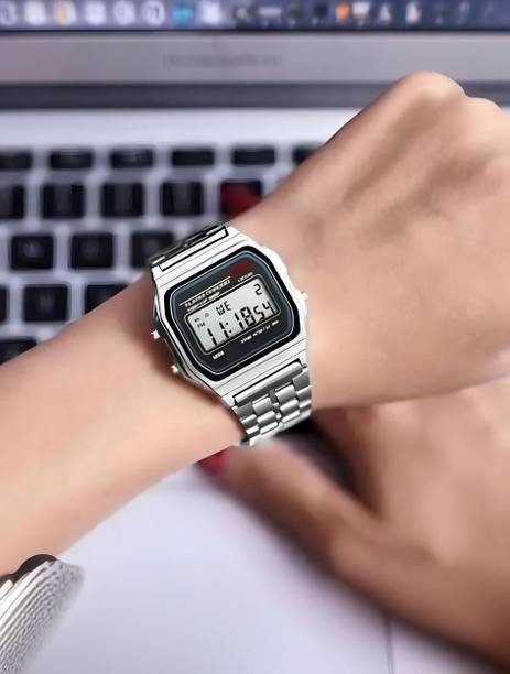 Smart Daily Use Series Digital Watch  - For Boys & Girls flip-gaseoSilver_1AS037
