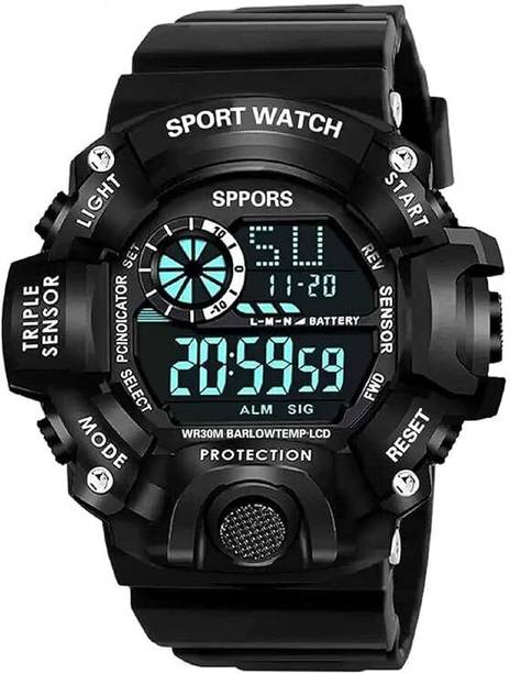 Men’s Digital Sports Watch with LED Backlight | Alarm, Stopwatch, Date Display Digital Watch  - For Boys & Girls Kids Watch