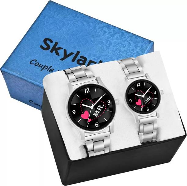 Analog Watch  - For Men & Women Couple Watches With Mr & Mrs 01 Printed Dial Analog Watch