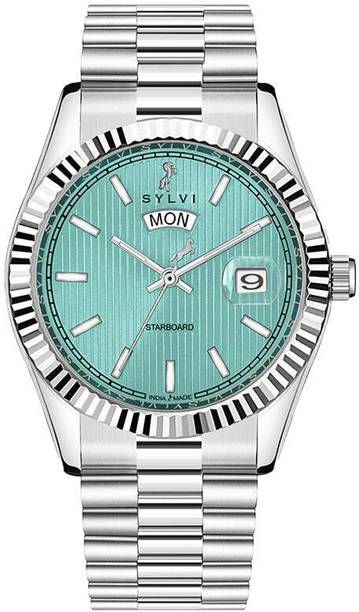 SY-6886-STARBOARD-STEEL Analog Watch - For Men Starboard Silver Stainless Steel Strap Watch for Men
