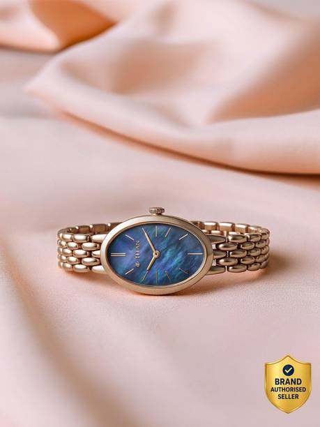 Titan Aura Blue MOP Dial Rose Gold Stainless Steel Strap Analog Watch - For Women NT95246WM01,95246WM01