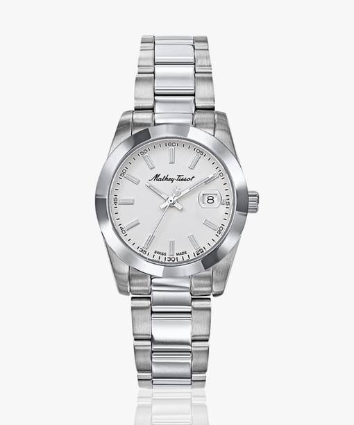 Swiss MadeQuartz Ronda 585 Movement White Dial Analog Watch - For Women D450AI