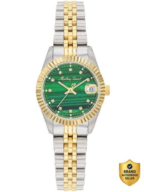 Swiss Made Quartz Green Dial Analog Watch  - For Women D710BSV