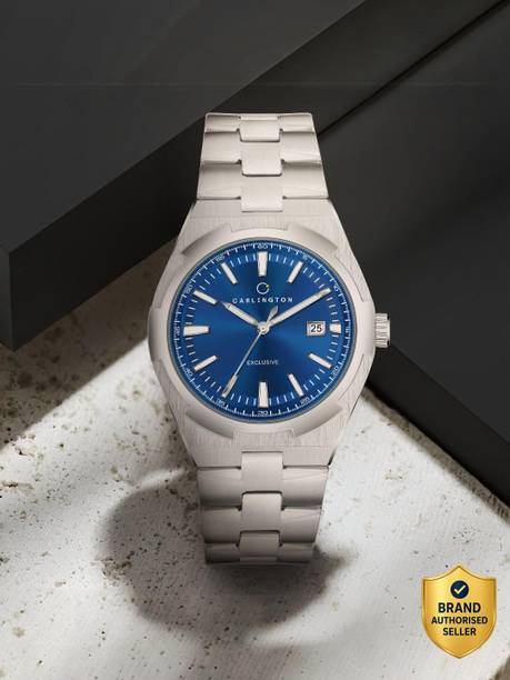 Carlington Exclusive Series Premium Gents Wrist Analog Watch  - For Men 8877 Steel Blue