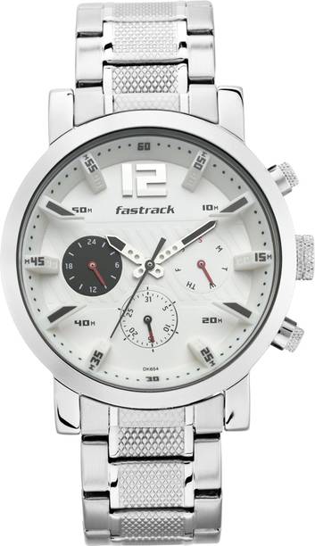 Fastrack Fastfit Multifunction White Dial Silver SS Strap Analog Watch - For Men NT2727YM01,TH1720020W,2727YM01,NU2727YM01
