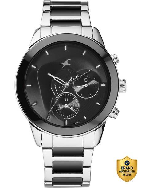 Fastrack Cerame Multifunction Black Dial TwoToned Ceramic Strap Analog Watch - For Men NT3304KD01,3304KD01,NU3304KD01
