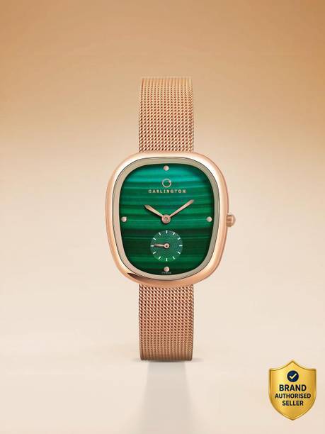 Carlington Iconic Series Premium Ladies Wrist Watches Analog Watch - For Women CT 2048 RoseGreen