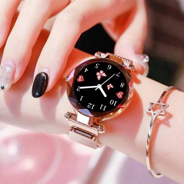 MIRSHO Movable Round Fancy Gold Analog Watch  - For Girls