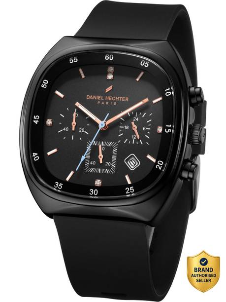 Paris Bercy Collection Modern Multi Functional Square Dial and Silicon Band Analog Watch  - For Men DHM1001-01