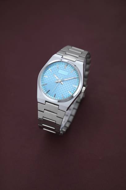 Rizino Most Selling Silver Case Round Dial Attractive Stainless Steel Chain Most Selling Silver Case Round Dial Attractive Stainless Steel Chain Analog Watch - For Men