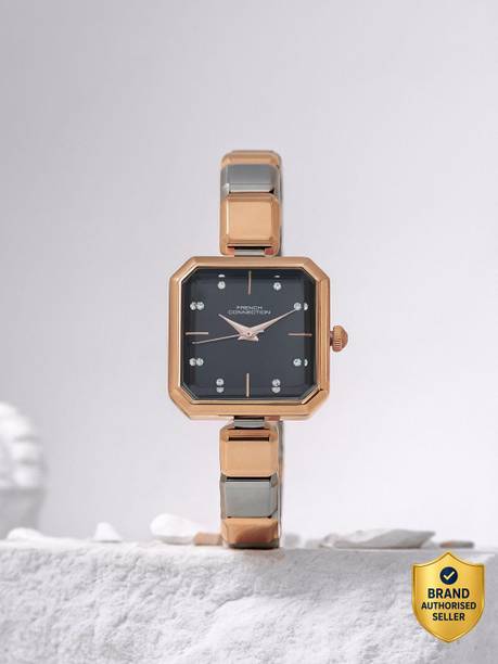 Rhinestone Black Sunray Dial | Women's Rose Gold Analog Watch Analog Watch - For Women FCN0168BRTM