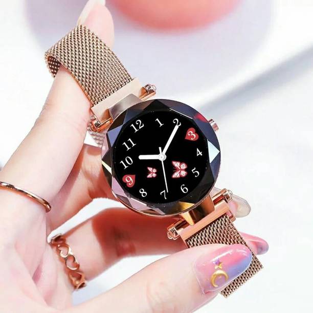 Analog Watch  - For Women Stylish Women Analog Watch | Rose Gold Mesh Strap | Butterfly Design Dial