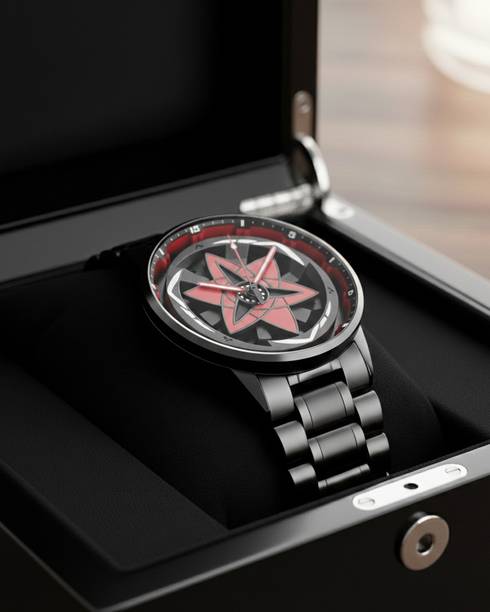Crosta 3D Rotating Wheel Hub Watch Analog Watch  - For Men & Women