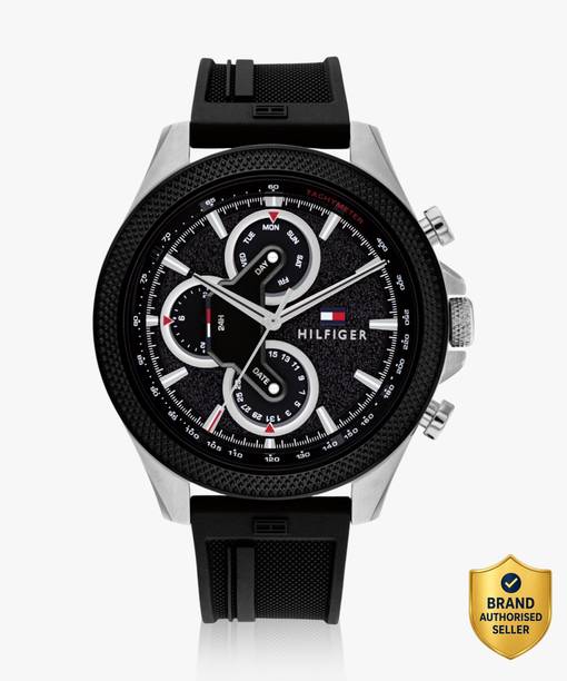 Tommy Hilfiger Multifunction Black Dial Black Silicone Strap Analog Watch  - For Men TH1792082,NTTH1792082,NTTH1792082W