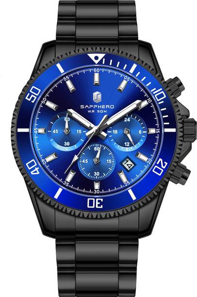 SAPPHERO SO2210-04 Blue Round Dial Quartz Analog Watch  - For Men