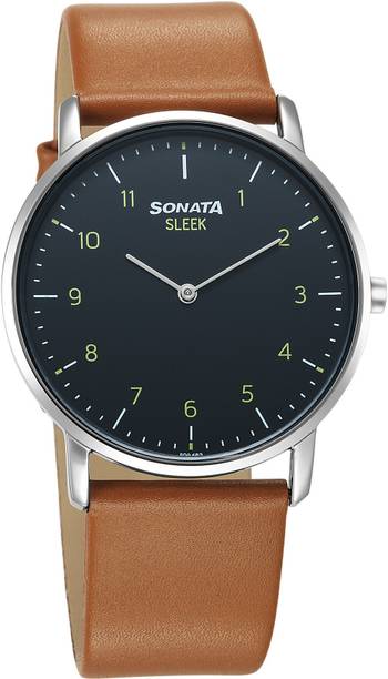 Analog Grey Dail With Brown Leather Strap Analog Watch - For Men 7152SL01,NU7152SL01