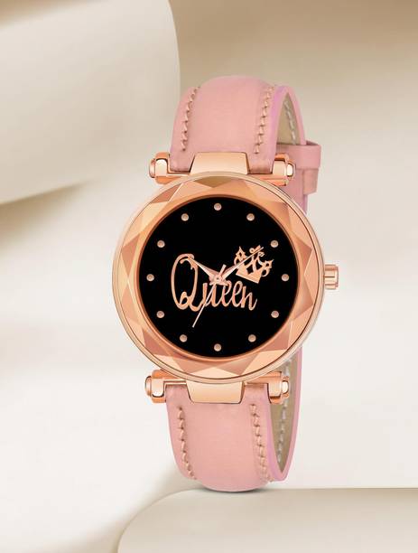 Analog Watch  - For Women CL-203 Queen Dial Leathers Strap Luxury Pink Analog Girls Watch