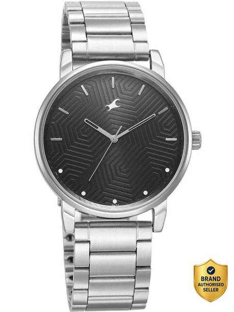 Fastrack Stunners Black Dial Silver Metal Strap Analog Watch - For Men 3278SM05,3057SL02