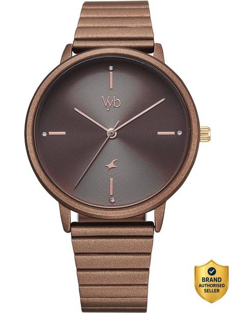 Fastrack Vyb Bliss Quartz Brown Round Dial Women's Watch Analog Watch - For Women FV60021KM08W