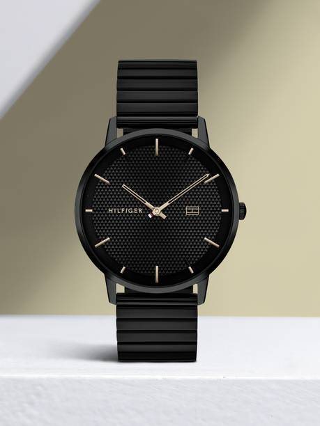 Tommy Hilfiger Black Dial Black Stainless Steel Strap Analog Watch - For Men NETH1791655,NTTH1791655