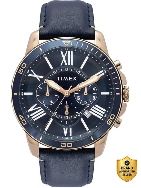 Round 46mm Blue Dial Analog Watch - For Men TWEG314SMU01