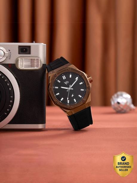 Fastrack Vyb Rebel Quartz Black Dial Black Silicone Strap Analog Watch  - For Men FV30008QP01W