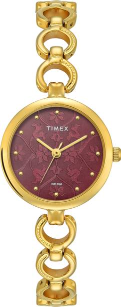 Round 26mm Purple Dial Analog Watch - For Women TWEL11415