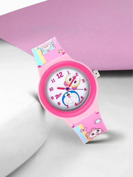 Zoop Doraemon White Dial Pink Polyurethane Strap Analog Watch - For Boys & Girls NU26013PP03,26013PP03,NU26013PP03