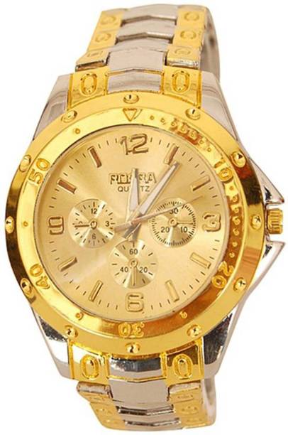 CROWNHOURS Analog Watch  - For Men Men's All Gold & Silver Watch Premium Stainless Steel Luxury Quartz Wrist Watch