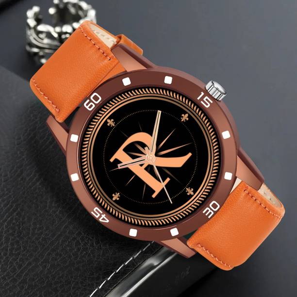 Red Robin ALPHA-R-AVO-BRW-TEN-PL-1 Alpha Heritage Collection R Brown Strap Watch for Man & Boys Analog Watch  - For Men