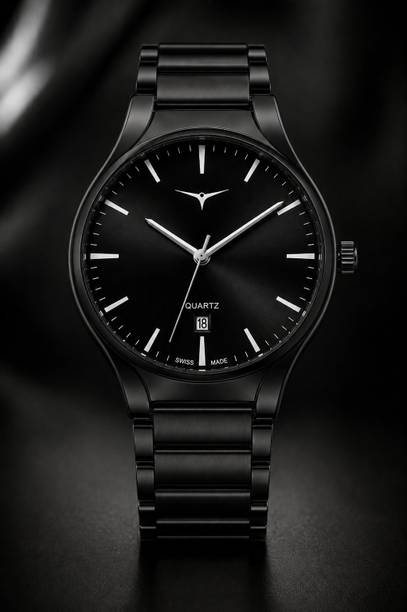 SARTAN ST-MR--NSM-43-03-FULL-BLACK Men Boys Analog Watch Black Dial Metal Bracelet Adjustable Fashion Daily Wear Analog Watch  - For Men